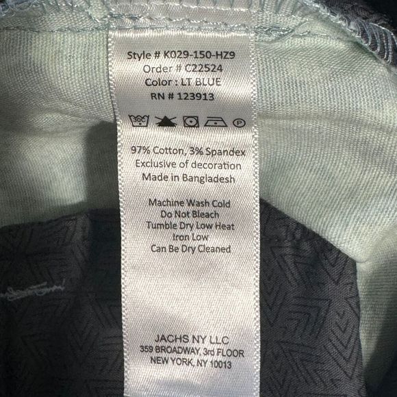 JACHS NY Mens Bleeker Shorts Printed Stretch Twill Chino Blue Pineapples NWT 31 - Picture 5 of 5